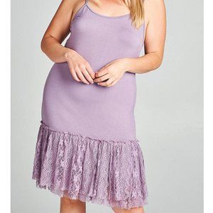 ODDI PLUS Size Women's Layering Extender. Floral Lace. Plus Sizes 1X-3X